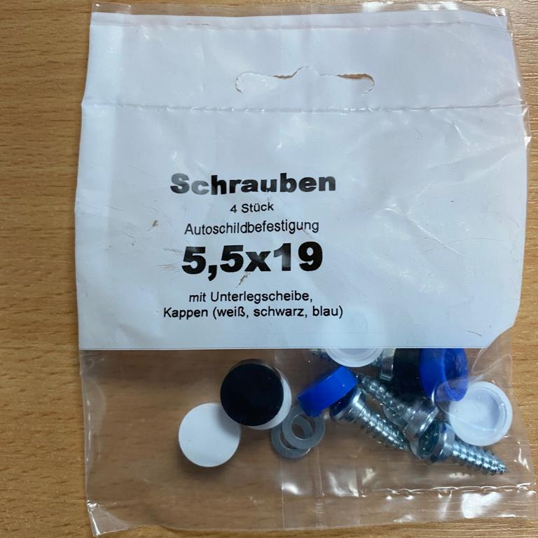 Schrauben-Set 5,5x19 - Kennzeichen Buchenau