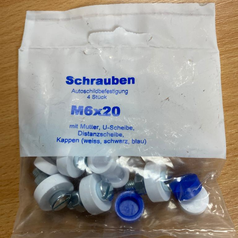 Schrauben-Set M6x20 - Kennzeichen Buchenau